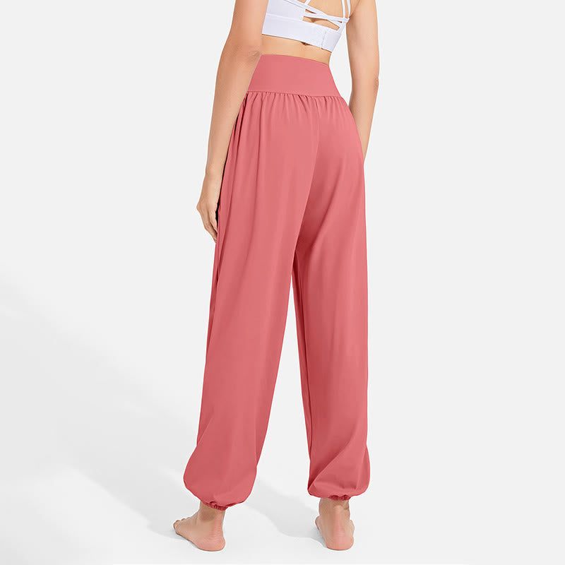 Pantalones deportivos de yoga con cintura elástica y cordón ajustable para mujer, con Buddha Stones y bolsillos. - image 29