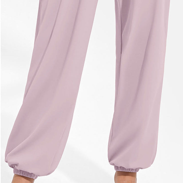 Pantalones deportivos de yoga con cintura elástica y cordón ajustable para mujer, con Buddha Stones y bolsillos. - image 19