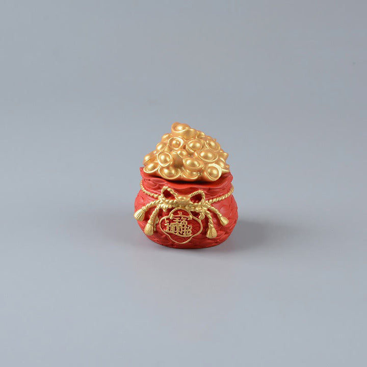 Buddha Stones, Año del Caballo, Dios de la Riqueza, Bolsa de Dinero, Éxito, Prosperidad, Decoración de Escritorio - Bolsa de dinero (7 x 5,5 x 5,5 cm) - image 12