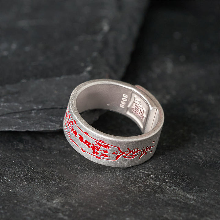 Anillo de equilibrio ajustable con palabras de cobre y Buddha Stones - image 3