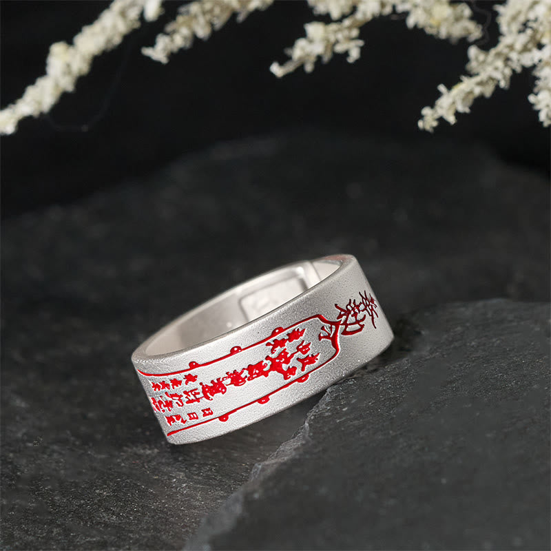 Anillo de equilibrio ajustable con palabras de cobre y Buddha Stones - image 2