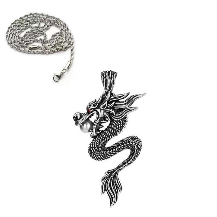Colgante de cobre con Buddha Stones y dragón para la suerte - Dragón de cobre con cadena retorcida - image 10