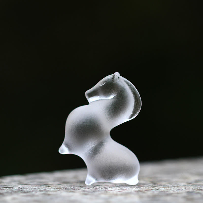 Buddha Stones Año del Caballo Vaina de Loto Hoja de Loto Liuli Pieza de Arte de Cristal Decoración Energética para el Hogar y la Oficina - image 19