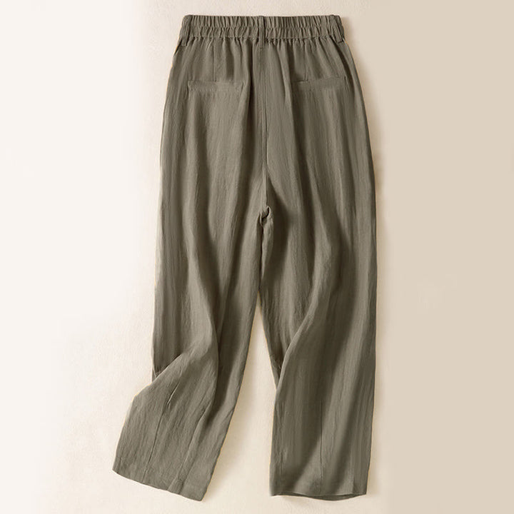 Pantalones de verano con botones y cremallera hasta el tobillo para mujer con bolsillos y Buddha Stones - image 22