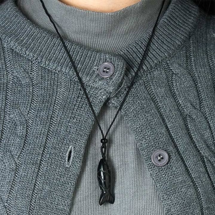 Collar con colgante de Buddha Stones tallada con pez koi, cristal rosa, ágata india, amatista, calidez y prosperidad. - image 66