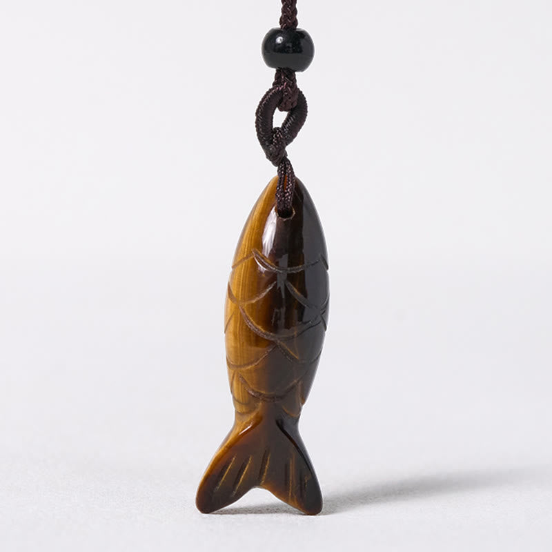 Collar con colgante de Buddha Stones tallada con pez koi, cristal rosa, ágata india, amatista, calidez y prosperidad. - image 29