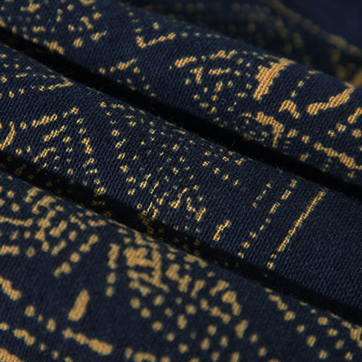 Kimono para hombre con Buddha Stones, geometría, rayas florales y mariposas, diseño abierto y manga corta. - image 8