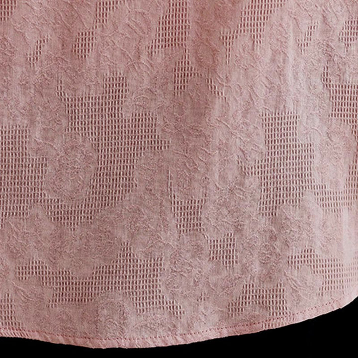 Camisa de algodón para mujer, de manga larga, cuello alto, botones de rana y flores tradicionales de primavera con Buddha Stones - image 13