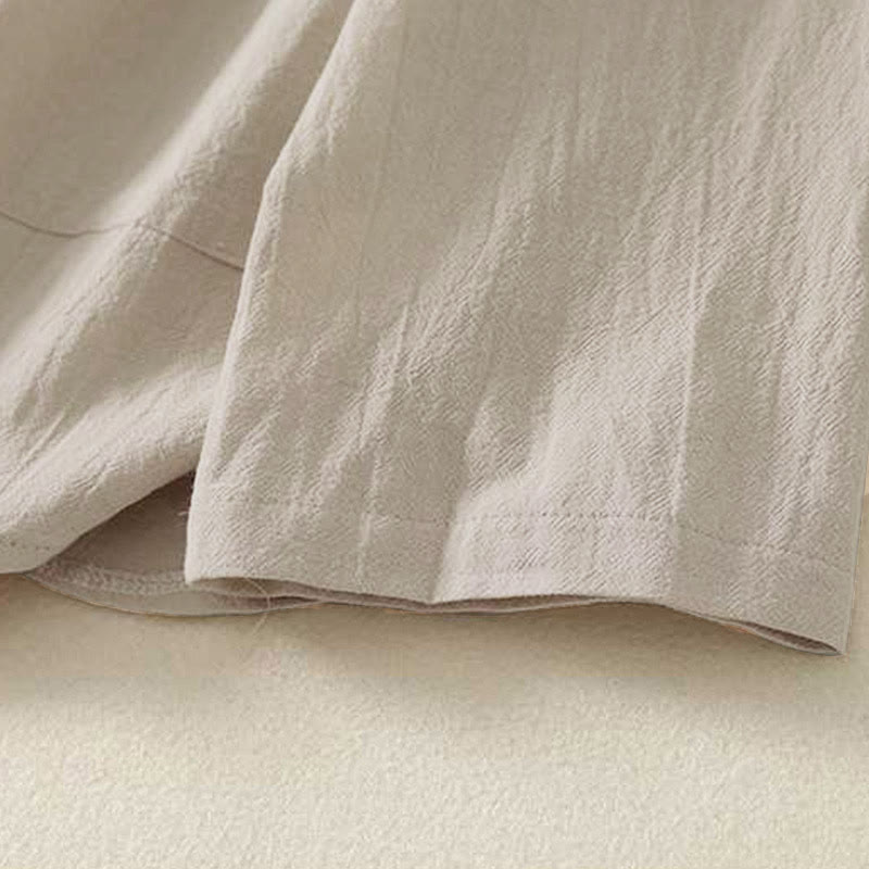 Camisa de algodón de manga larga para mujer con diseño de tres botones en la espalda y cuello redondo con estampado de Buddha Stones Fall - image 6