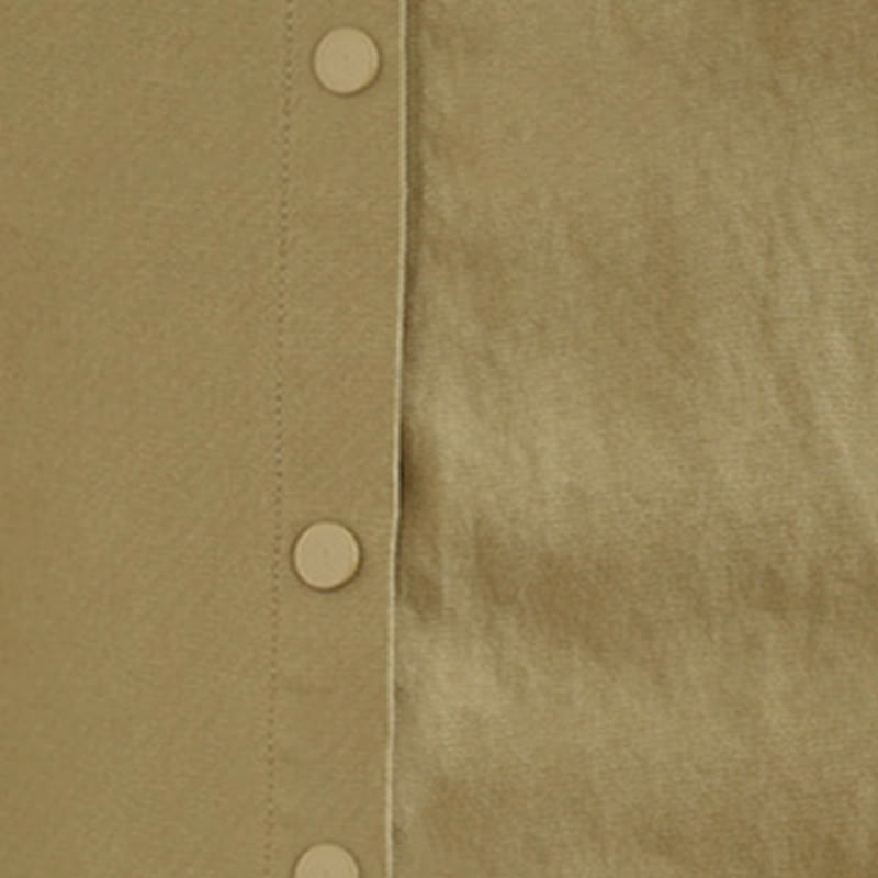 Buddha Stones Chaqueta de algodón de manga larga para mujer, diseño sencillo con botones y solapa de color puro, para otoño - image 19