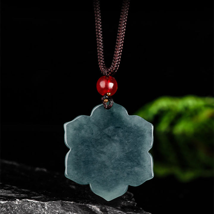 Buddha Stones Colgantes de jade con flor de durazno para la prosperidad - image 7