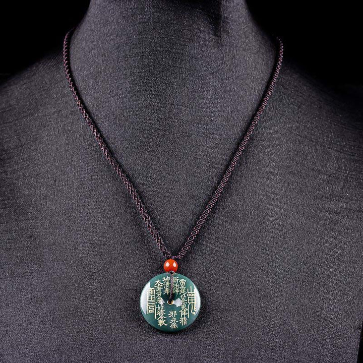 Buddha Stones Colgante de jade con hebilla de la suerte y fantasmas de la montaña que gastan dinero - image 3