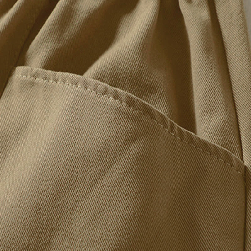 Buddha Stones Pantalones harén de algodón para mujer, hasta el tobillo, con diseño de botones y cremallera, con bolsillos y líneas sencillas de otoño - image 13