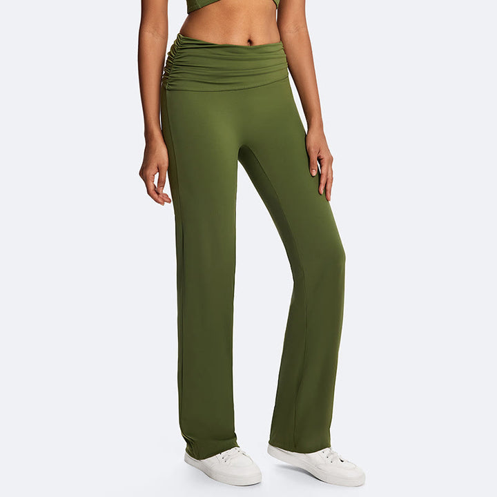 Buddha Stones Top corto liso con cuello halter, espalda descubierta, sin mangas, pantalones de pierna recta para deportes, fitness y yoga. - Verde oliva (solo pantalones) - US14，UK/AU18，EU46 (2XL) - image 10