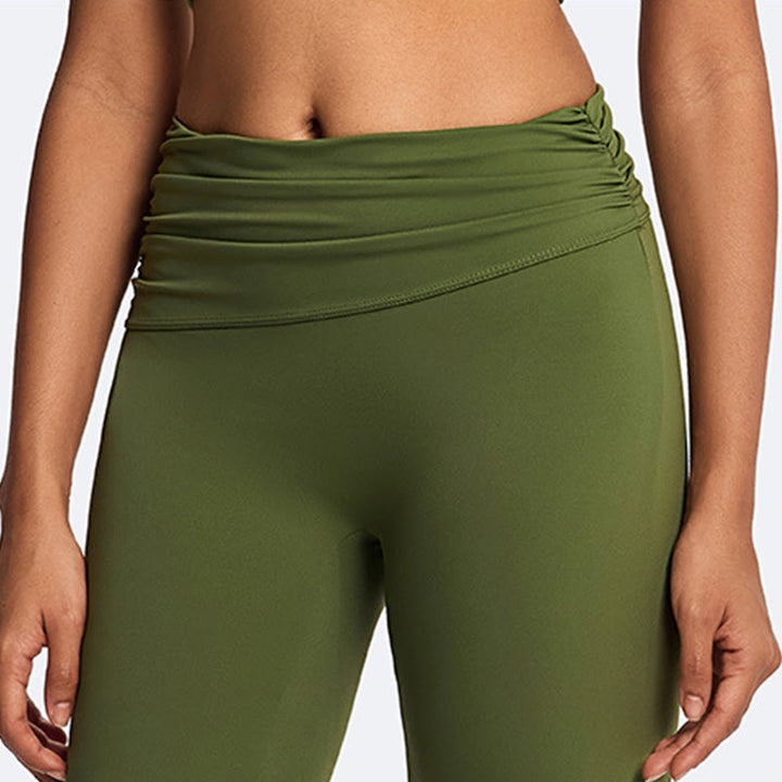 Buddha Stones Top corto liso con cuello halter, espalda descubierta, sin mangas, pantalones de pierna recta para deportes, fitness y yoga. - image 11