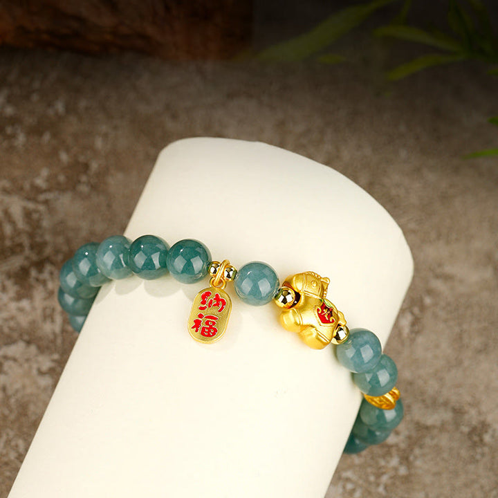 Buddha Stones Pulsera de Jade para la Prosperidad y la Abundancia del Año del Caballo - image 4