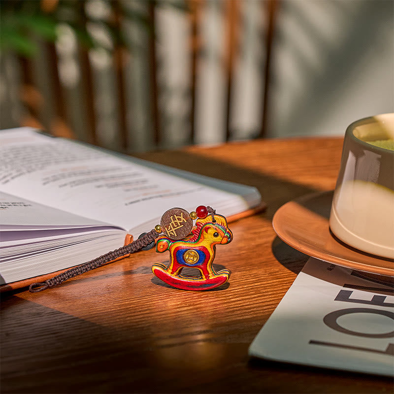 Buddha Stones, año del caballo, arcoíris, eucalipto, hoja pequeña, sándalo rojo, madera de tilo, ébano tallado. - image 3