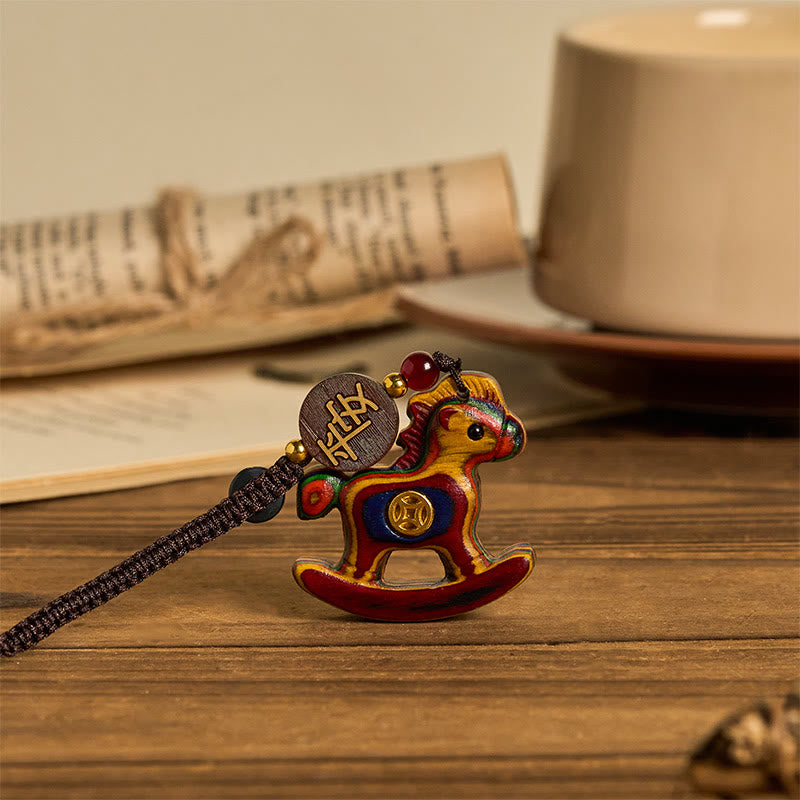 Buddha Stones, año del caballo, arcoíris, eucalipto, hoja pequeña, sándalo rojo, madera de tilo, ébano tallado. - image 1