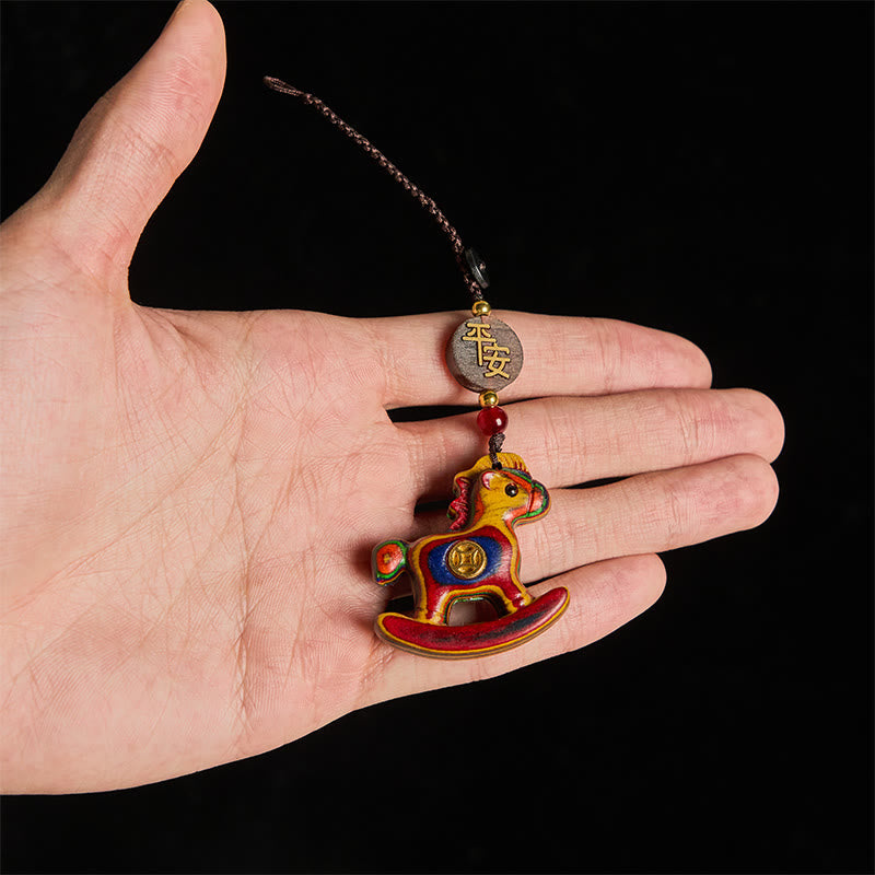 Buddha Stones, año del caballo, arcoíris, eucalipto, hoja pequeña, sándalo rojo, madera de tilo, ébano tallado. - image 5