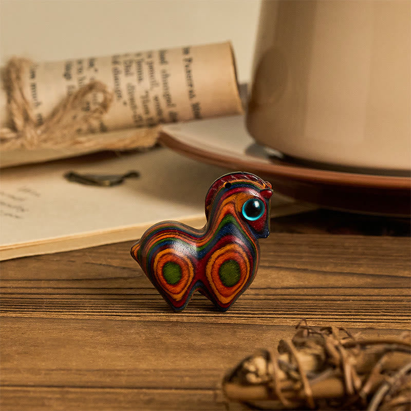 Buddha Stones talladas del Año del Caballo Tang, Eucalipto Arcoíris, Decoración Creativa para Escritorio - image 1