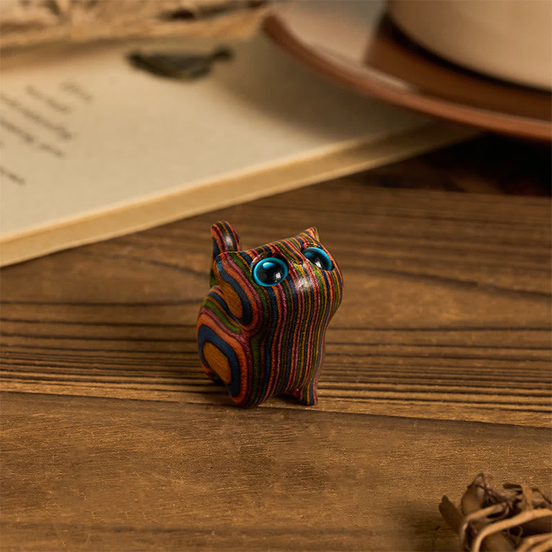 Buddha Stones talladas con un lindo gatito y eucalipto arcoíris para reducir el estrés. - image 1