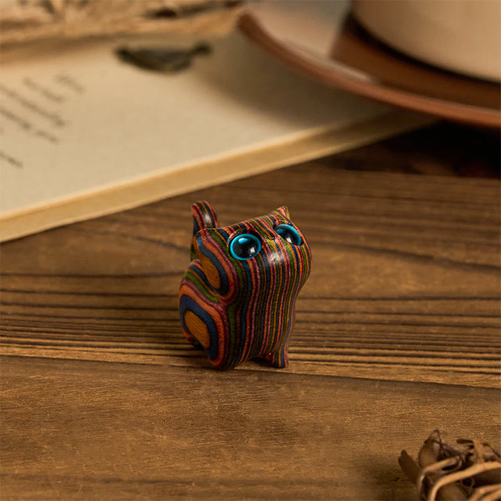 Buddha Stones talladas con un lindo gatito y eucalipto arcoíris para reducir el estrés. - image 1