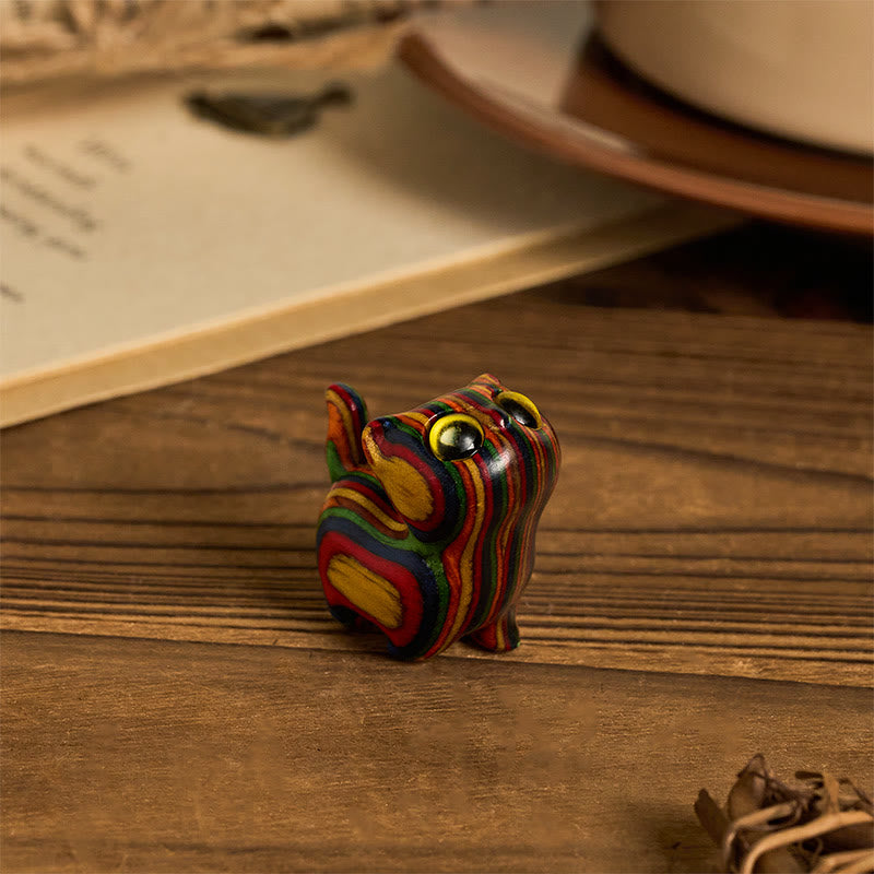 Buddha Stones talladas con un lindo gatito y eucalipto arcoíris para reducir el estrés. - image 8