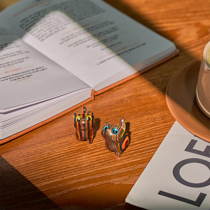 Buddha Stones talladas con un lindo gatito y eucalipto arcoíris para reducir el estrés. - image 14