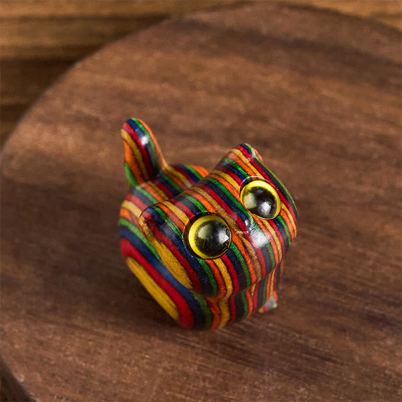 Buddha Stones talladas con un lindo gatito y eucalipto arcoíris para reducir el estrés. - Gato de ojos amarillos (3,3 x 3,2 x 2,1 cm) - image 7