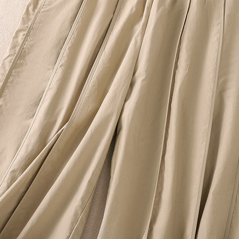 Buddha Stones Pantalones harén plisados de cintura alta para mujer, sencillos, de color puro y de verano, con bolsillos - image 16