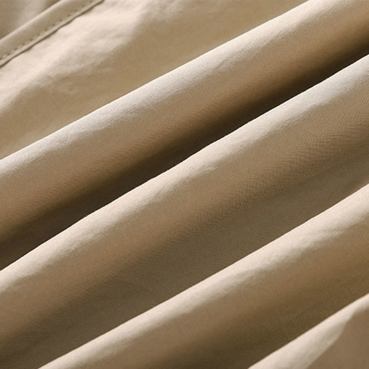 Buddha Stones Pantalones harén plisados de cintura alta para mujer, sencillos, de color puro y de verano, con bolsillos - image 15