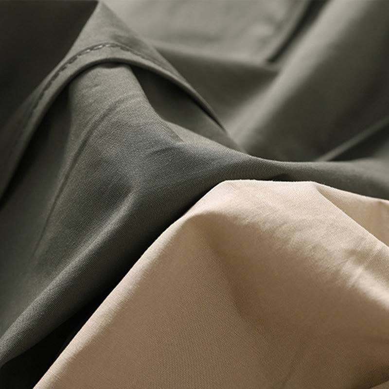 Buddha Stones Pantalones harén plisados de cintura alta para mujer, sencillos, de color puro y de verano, con bolsillos - image 23