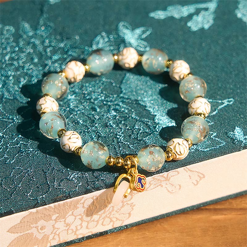 Pulsera de bendiciones de cristal azul Liuli con Buddha Stones - image 3
