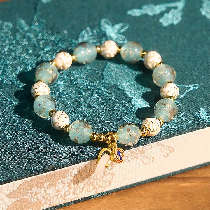 Pulsera de bendiciones de cristal azul Liuli con Buddha Stones - image 3