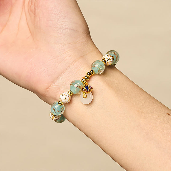 Pulsera de bendiciones de cristal azul Liuli con Buddha Stones - image 4