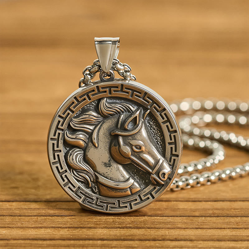Colgante de equilibrio de acero y titanio con Buddha Stones del Año del Caballo - image 3