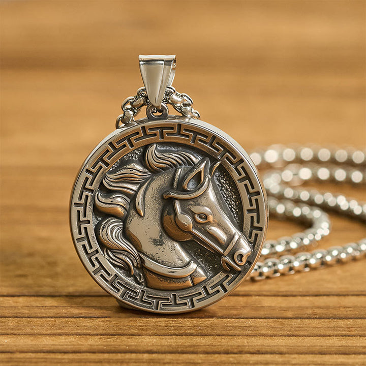 Colgante de equilibrio de acero y titanio con Buddha Stones del Año del Caballo - image 3