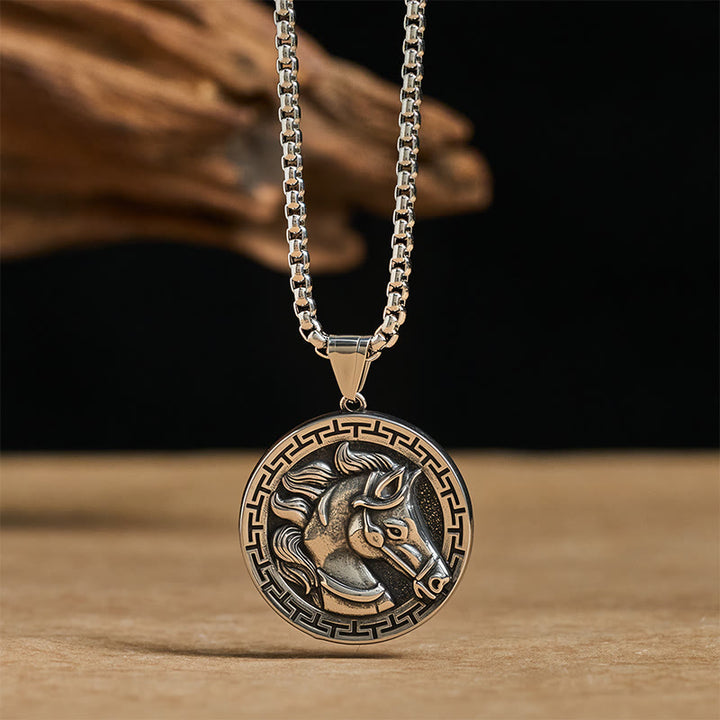 Colgante de equilibrio de acero y titanio con Buddha Stones del Año del Caballo - image 1