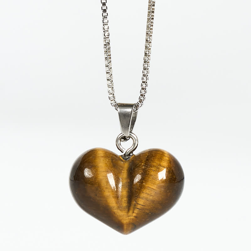 Colgante de equilibrio con Buddha Stones, diseño de corazón, amatista, topacio, cristal rosa, ópalo, ojo de tigre, cristal blanco, jaspe rojo, amazonita, aventurina verde, obsidiana negra, citrino. - Ojo de tigre - image 20