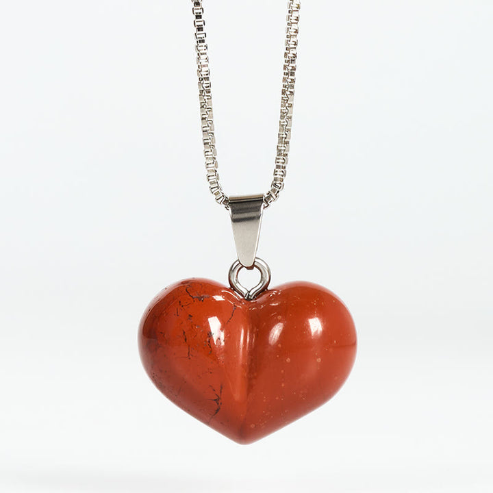 Colgante de equilibrio con Buddha Stones, diseño de corazón, amatista, topacio, cristal rosa, ópalo, ojo de tigre, cristal blanco, jaspe rojo, amazonita, aventurina verde, obsidiana negra, citrino. - Jaspe rojo - image 28