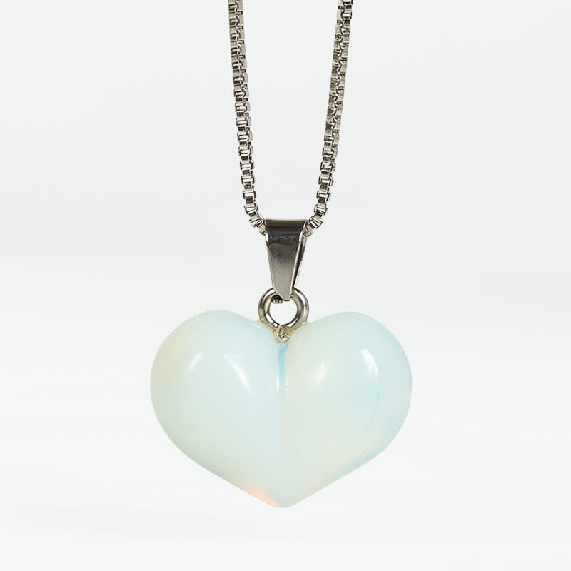 Colgante de equilibrio con Buddha Stones, diseño de corazón, amatista, topacio, cristal rosa, ópalo, ojo de tigre, cristal blanco, jaspe rojo, amazonita, aventurina verde, obsidiana negra, citrino. - Ópalo - image 16