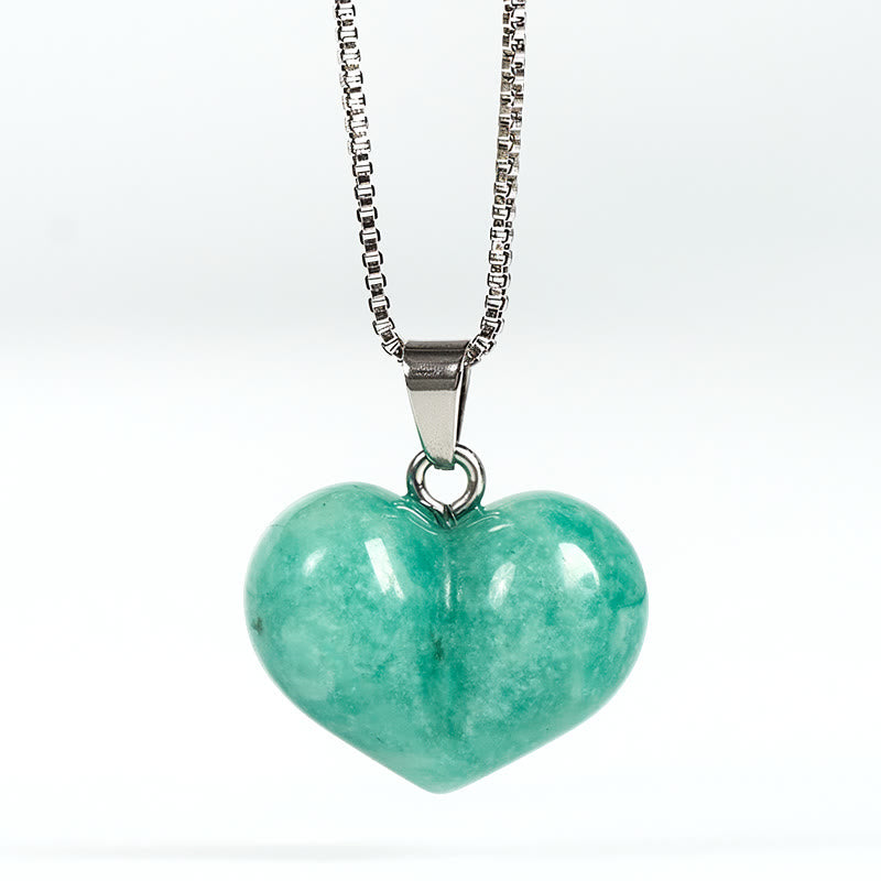 Colgante de equilibrio con Buddha Stones, diseño de corazón, amatista, topacio, cristal rosa, ópalo, ojo de tigre, cristal blanco, jaspe rojo, amazonita, aventurina verde, obsidiana negra, citrino. - Amazonita - image 32