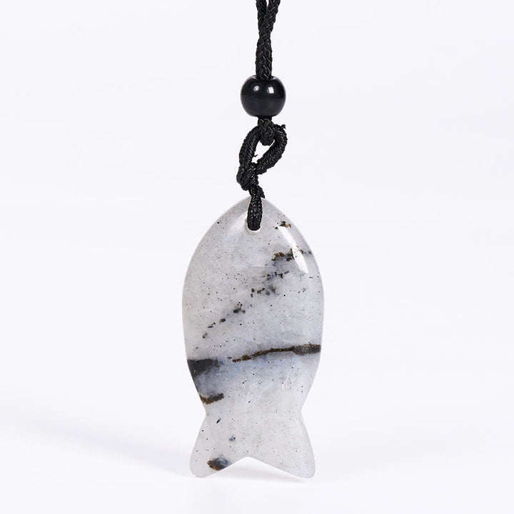 Colgante de collar con Buddha Stones , pez koi, cristal rosa, ágata india, amatista, topacio, jaspe rojo y calidez. - Labradorita - image 22