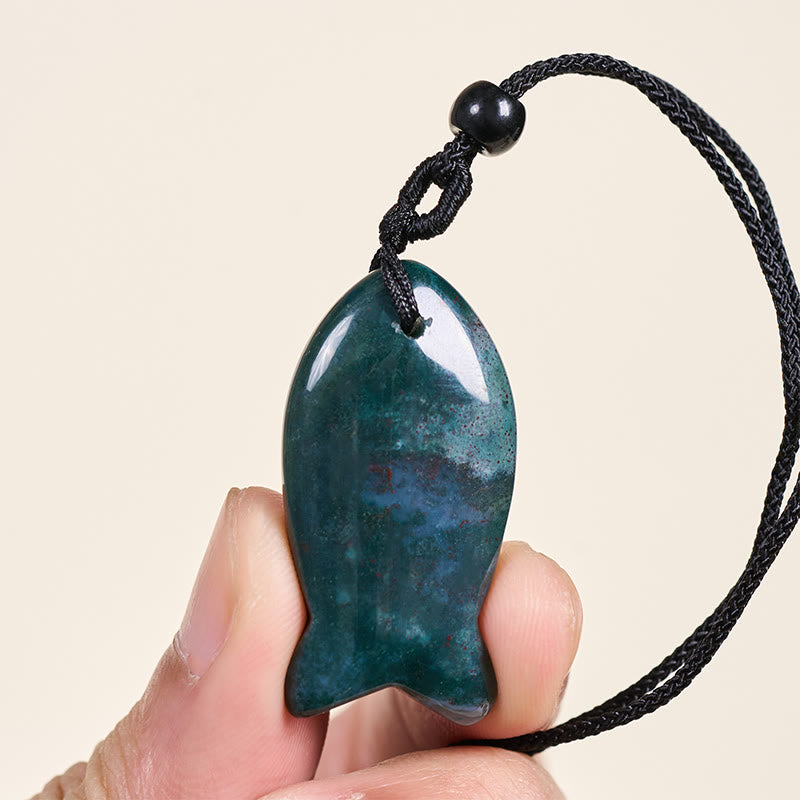 Colgante de collar con Buddha Stones , pez koi, cristal rosa, ágata india, amatista, topacio, jaspe rojo y calidez. - image 7