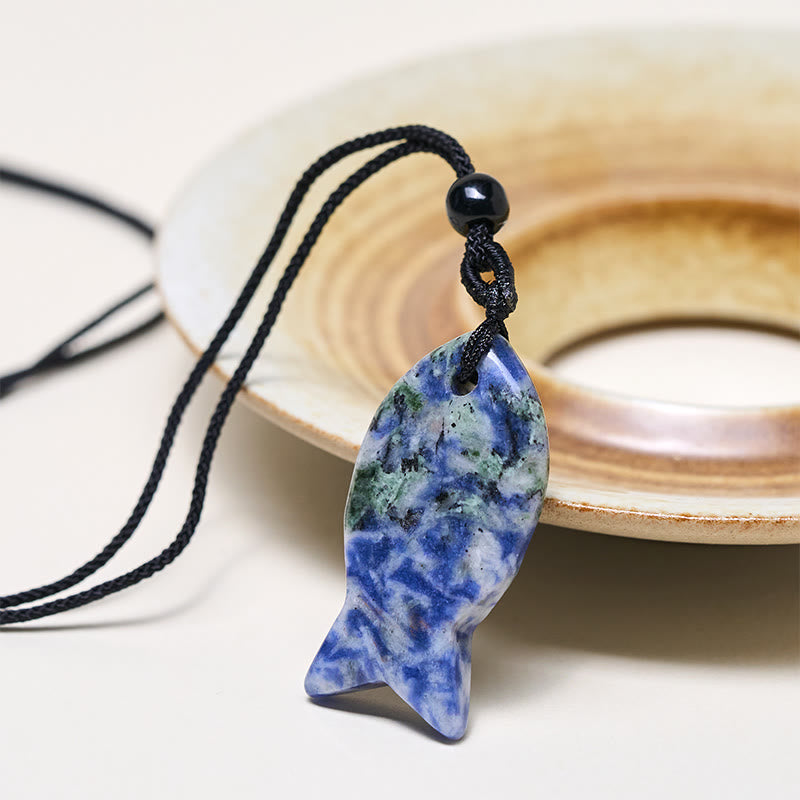 Colgante de collar con Buddha Stones , pez koi, cristal rosa, ágata india, amatista, topacio, jaspe rojo y calidez. - image 41