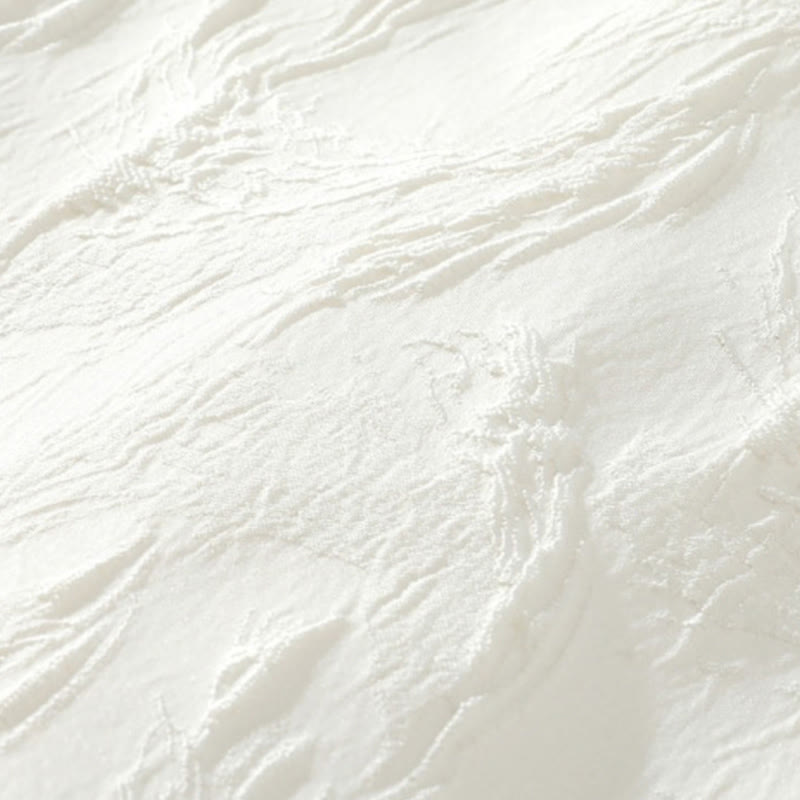 Buddha Stones Camisa de algodón de media manga para hombre con botones y estampado Bagua de jacquard texturizado - image 6