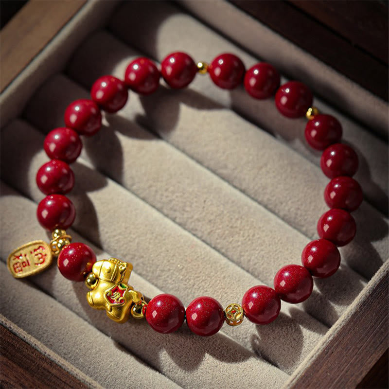 Buddha Stones Pulsera de bendición de cinabrio del Año del Caballo - image 7