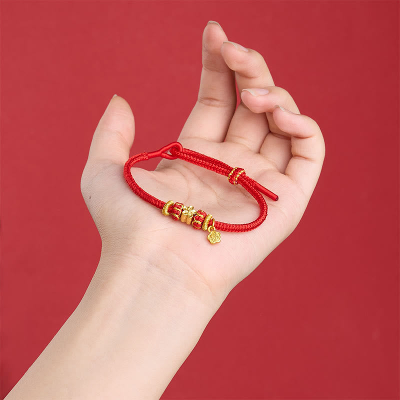 Buddha Stones Pulsera de la suerte con hilo rojo de cobre con el símbolo Om Mani Padme Hum Fu - image 14
