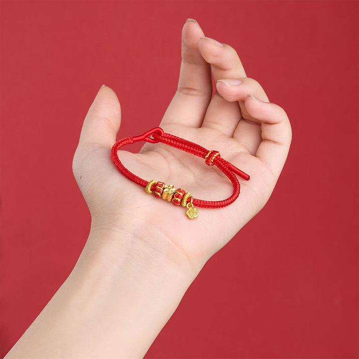 Buddha Stones Pulsera de la suerte con hilo rojo de cobre con el símbolo Om Mani Padme Hum Fu - image 14