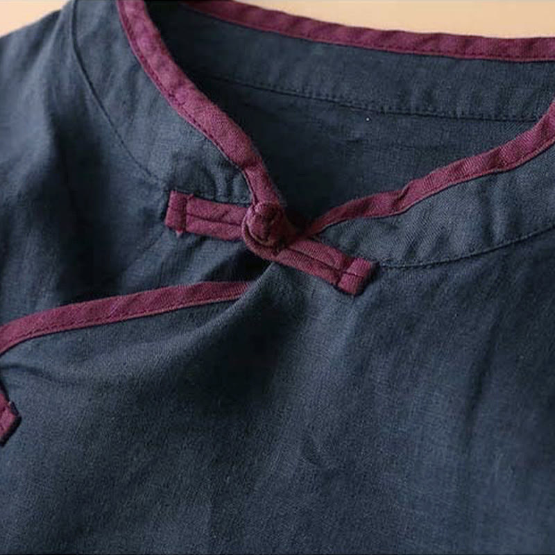Camisa de manga larga para mujer con diseño retro de bordado de flores y Buddha Stones. - image 22